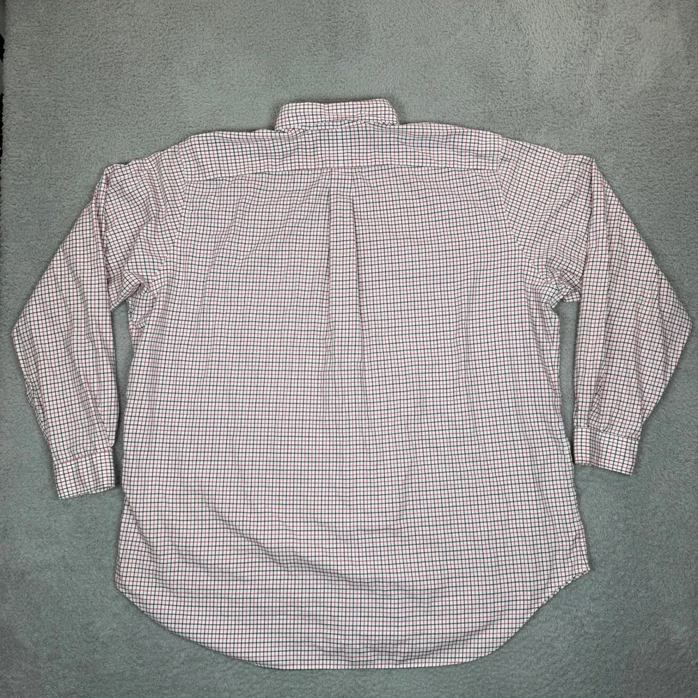 Polo Ralph Lauren Mens 2XLT Tall Classic Fit Check Button Down Shirt Red Navy
